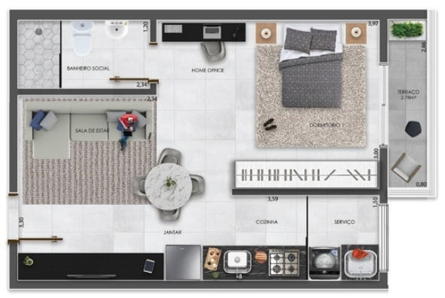 Imagem Imóvel com 1 Quarto à Venda, 36 m² em Vila Carrão - São Paulo Imagem Imóvel com 1 Quarto à Venda, 36 m² em Vila Carrão - São Paulo