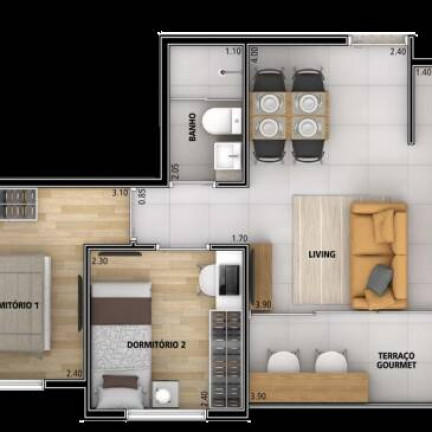 Imagem Apartamento com 100 Quartos à Venda, 1 m² em Carandiru - São Paulo
