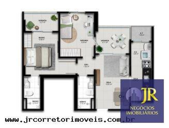 Imagem Apartamento com 2 Quartos à Venda, 59 m² em Praia De Itaparica - Vila Velha