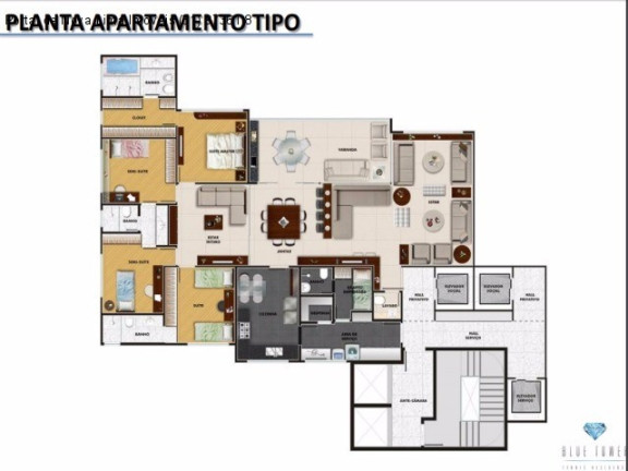 Imagem Apartamento com 4 Quartos à Venda, 259 m² em Vila Da Serra - Nova Lima