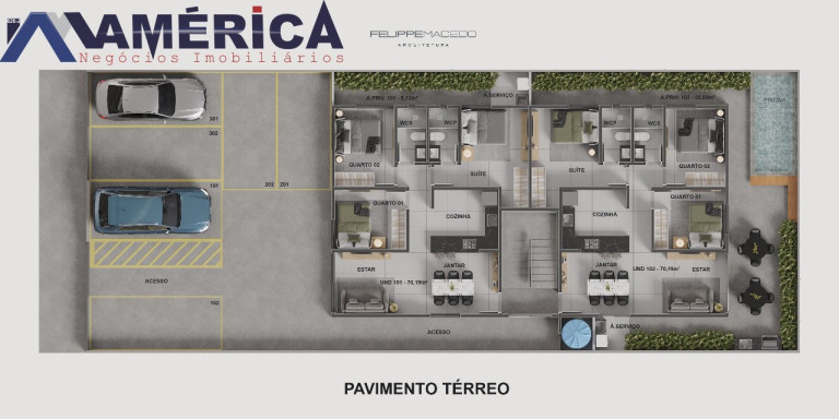 Imagem Imóvel com 3 Quartos à Venda, 70 m² em Bancários - João Pessoa Imagem Imóvel com 3 Quartos à Venda, 70 m² em Bancários - João Pessoa