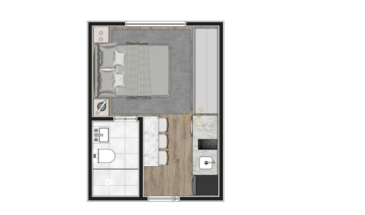 Imagem Studio com 1 Quarto à Venda, 17 m² em Portão - Curitiba Imagem Studio com 1 Quarto à Venda, 17 m² em Portão - Curitiba