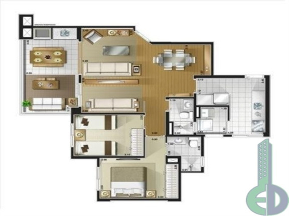 Imagem Imóvel com 2 Quartos à Venda, 83 m² em São José - São Caetano Do Sul Imagem Imóvel com 2 Quartos à Venda, 83 m² em São José - São Caetano Do Sul