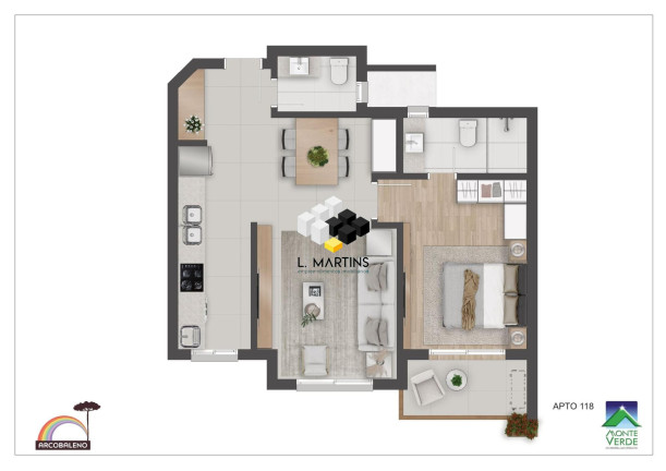 Imagem Apartamento com 1 Quarto à Venda, 46 m² em Floresta - Gramado Imagem Apartamento com 1 Quarto à Venda, 46 m² em Floresta - Gramado