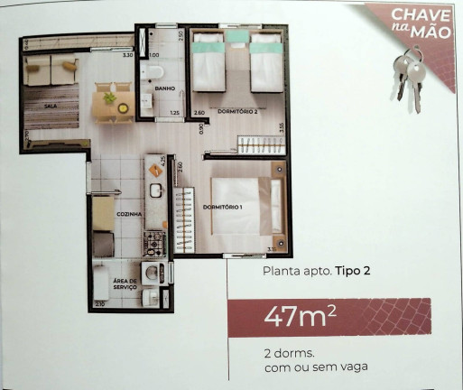 Imagem Apartamento com 2 Quartos à Venda, 47 m² em Vila Maria - São Paulo
