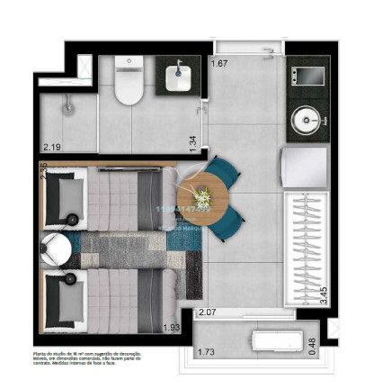 Imagem Studio com 1 Quarto à Venda, 17 m² em Perdizes - São Paulo