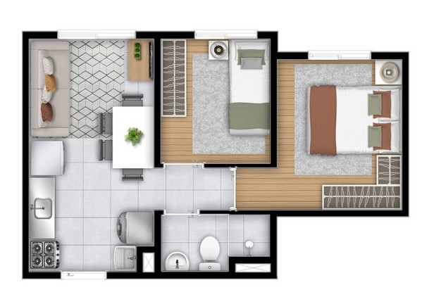 Apartamento com 2 Quartos à Venda, 31 m² em Itaquera - São Paulo