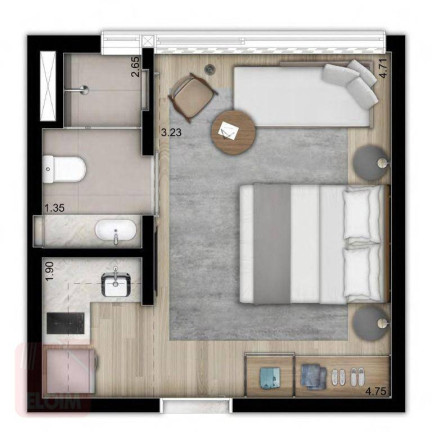 Imagem Studio com 1 Quarto à Venda, 25 m² em Perdizes - São Paulo Imagem Studio com 1 Quarto à Venda, 25 m² em Perdizes - São Paulo