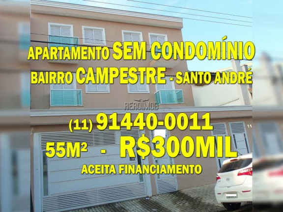 Apartamento com 2 Quartos à Venda, 50 m² em Campestre - Santo André