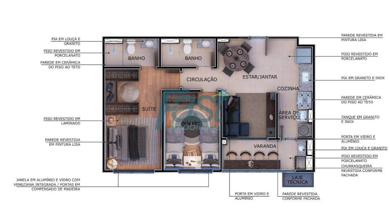 Imagem Apartamento com 2 Quartos à Venda, 50 m² em Despraiado - Cuiabá Imagem Apartamento com 2 Quartos à Venda, 50 m² em Despraiado - Cuiabá
