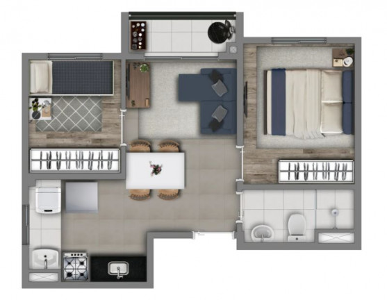 Imagem Apartamento com 2 Quartos à Venda, 36 m² em Socorro - São Paulo