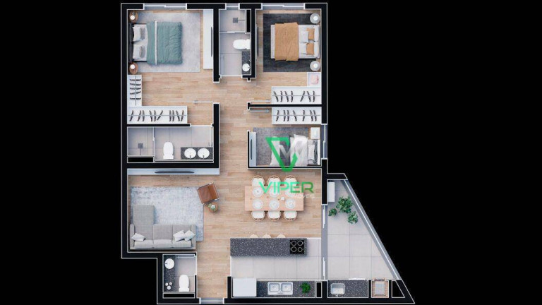 Imagem Apartamento com 3 Quartos à Venda, 89 m² em Boa Vista - Curitiba Imagem Apartamento com 3 Quartos à Venda, 89 m² em Boa Vista - Curitiba