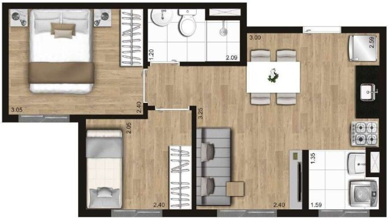 Apartamento com 2 Quartos à Venda, 42 m² em Freguesia Do ó - São Paulo