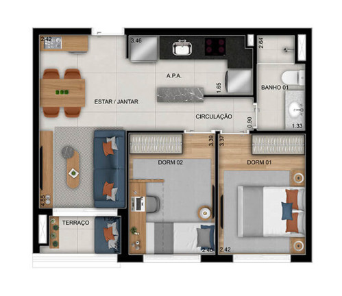 Imagem Imóvel com 1 Quarto à Venda, 39 m² em Quarta Parada - São Paulo