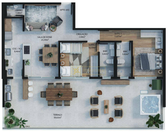 Imagem Apartamento com 2 Quartos à Venda, 76 m² em Estreito - Florianópolis Imagem Apartamento com 2 Quartos à Venda, 76 m² em Estreito - Florianópolis