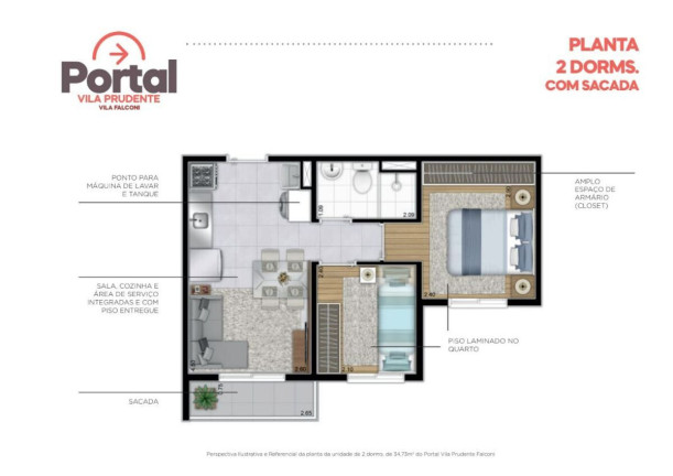 Imagem Apartamento com 2 Quartos à Venda, 35 m² em Vila Prudente - São Paulo