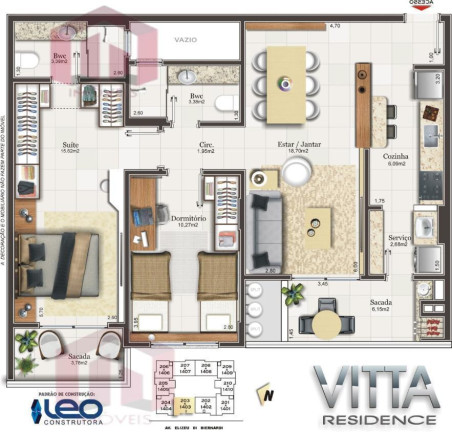 Imagem Imóvel com 2 Quartos à Venda, 78 m²