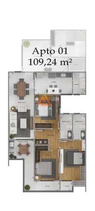 Imagem Apartamento com 3 Quartos à Venda, 105 m² Imagem Apartamento com 3 Quartos à Venda, 105 m²