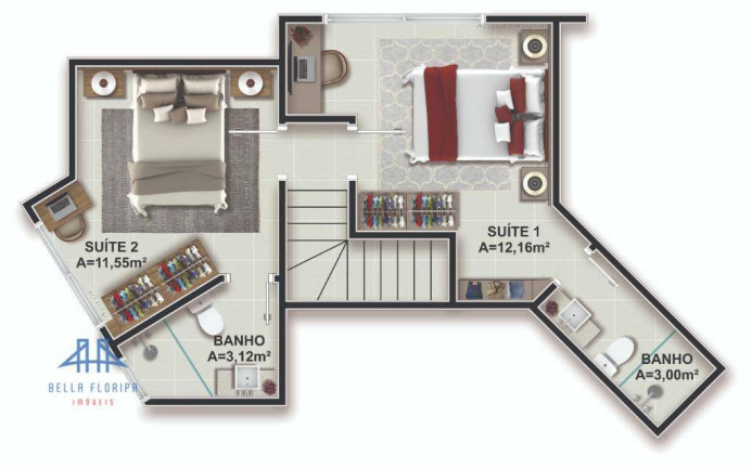 Imagem Imóvel com 3 Quartos à Venda, 102 m² em Itacorubi - Florianópolis Imagem Imóvel com 3 Quartos à Venda, 102 m² em Itacorubi - Florianópolis