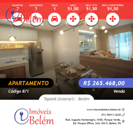Imagem Apartamento com 2 Quartos à Venda, 51 m² em Tapanã (icoaraci) - Belém Imagem Apartamento com 2 Quartos à Venda, 51 m² em Tapanã (icoaraci) - Belém