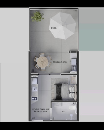 Imagem Apartamento com 1 Quarto à Venda, 64 m² em Boa Vista - Curitiba