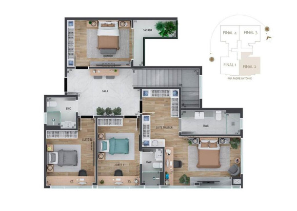 Imagem Cobertura com 4 Quartos à Venda, 281 m² em Centro - Curitiba Imagem Cobertura com 4 Quartos à Venda, 281 m² em Centro - Curitiba