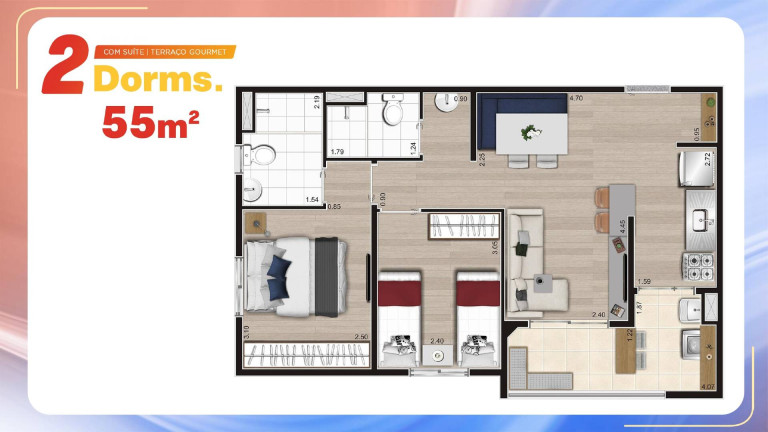 Imagem Apartamento com 2 Quartos à Venda, 47 m² em Vila Das Bandeiras - Guarulhos