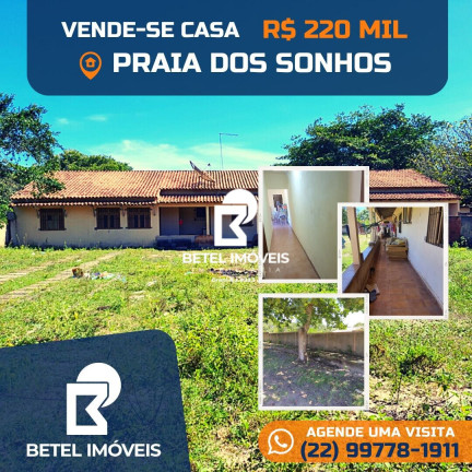 Imagem Casa com 3 Quartos à Venda, 120 m² em Praia Dos Sonhos - São Francisco De Itabapoana Imagem Casa com 3 Quartos à Venda, 120 m² em Praia Dos Sonhos - São Francisco De Itabapoana