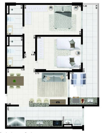 Imagem Apartamento com 2 Quartos à Venda, 76 m² em Aviação - Praia Grande Imagem Apartamento com 2 Quartos à Venda, 76 m² em Aviação - Praia Grande