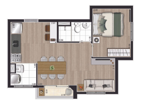 Imagem Apartamento com 2 Quartos à Venda, 37 m² em Jardim Mirante - São Paulo