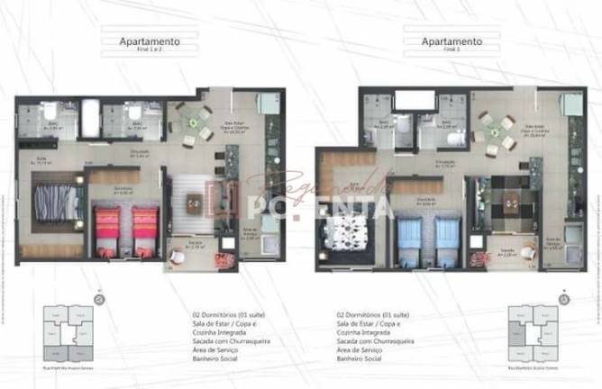 Imagem Apartamento com 2 Quartos à Venda, 62 m² em Centro - Criciúma