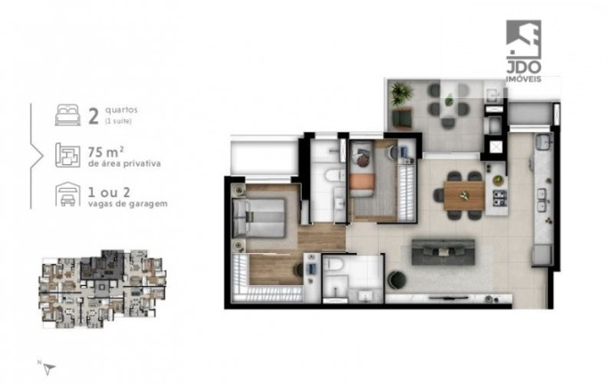 Imagem Apartamento com 2 Quartos à Venda, 75 m² em Cabral - Curitiba Imagem Apartamento com 2 Quartos à Venda, 75 m² em Cabral - Curitiba