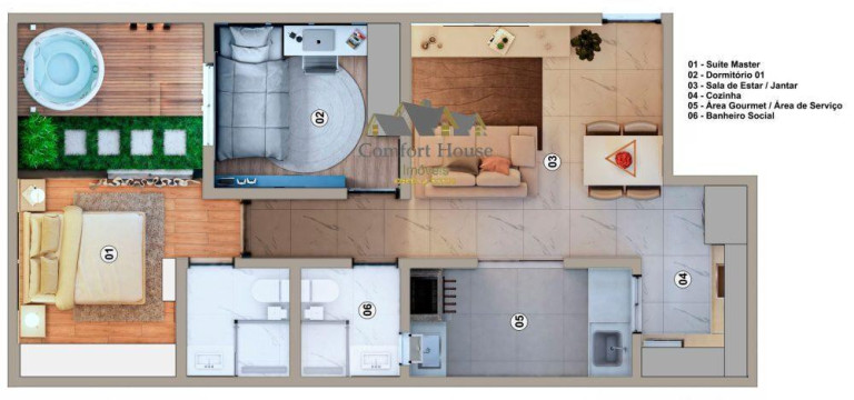 Imagem Apartamento com 2 Quartos à Venda, 73 m² em Santa Maria - Santo André Imagem Apartamento com 2 Quartos à Venda, 73 m² em Santa Maria - Santo André