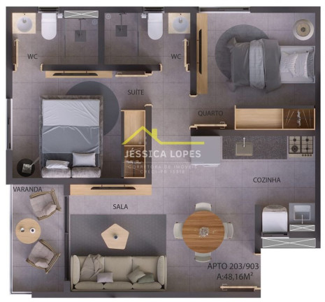 Imagem Apartamento com 2 Quartos à Venda, 53 m² em Jardim Cidade Universitária - João Pessoa Imagem Apartamento com 2 Quartos à Venda, 53 m² em Jardim Cidade Universitária - João Pessoa