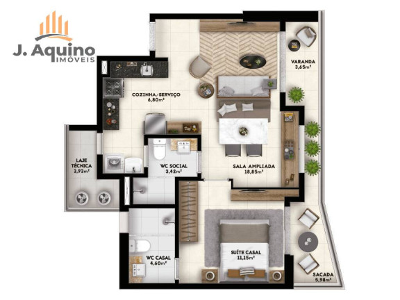 Imagem Apartamento à Venda, 54 m² em Meireles - Fortaleza