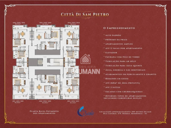 Imagem Apartamento com 3 Quartos à Venda, 83 m² em Bombas - Bombinhas