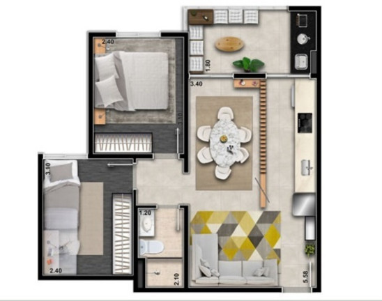 Imagem Imóvel com 2 Quartos à Venda, 46 m² em Vila Ema - São Paulo Imagem Imóvel com 2 Quartos à Venda, 46 m² em Vila Ema - São Paulo