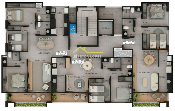 Imagem Apartamento com 2 Quartos à Venda, 68 m² em Intermares - Cabedelo Imagem Apartamento com 2 Quartos à Venda, 68 m² em Intermares - Cabedelo