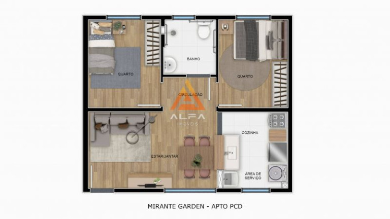 Imagem Apartamento com 2 Quartos à Venda, 44 m² Imagem Apartamento com 2 Quartos à Venda, 44 m²