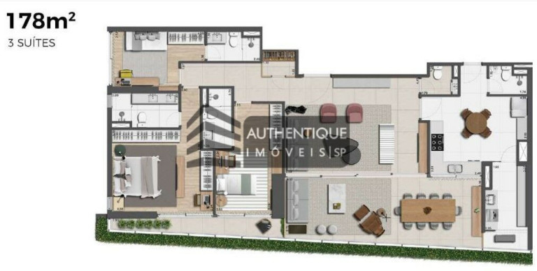 Imagem Apartamento com 3 Quartos à Venda, 178 m² em Jardins - São Paulo