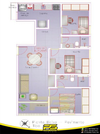 Imagem Apartamento com 3 Quartos à Venda, 71 m² em Cristo Redentor - João Pessoa Imagem Apartamento com 3 Quartos à Venda, 71 m² em Cristo Redentor - João Pessoa
