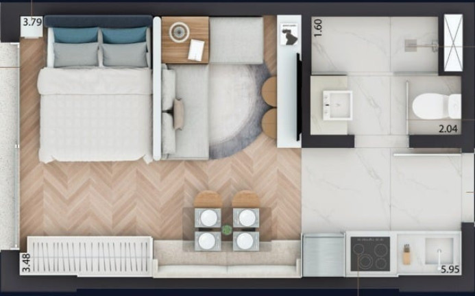 Imagem Apartamento com 1 Quarto à Venda, 25 m² em Rio Branco - Porto Alegre