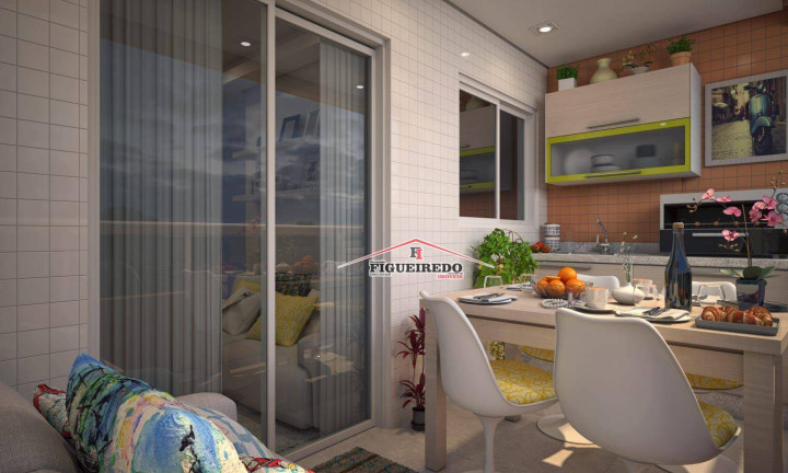 Imagem Apartamento com 2 Quartos à Venda, 57 m² em Guilhermina - Praia Grande