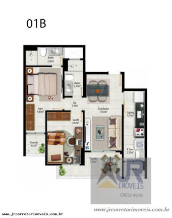Imagem Apartamento com 3 Quartos à Venda, 85 m² em Praia Itaparica - Vila Velha