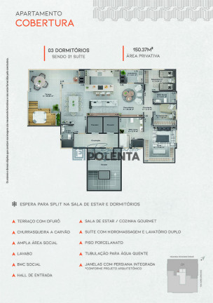Imagem Apartamento com 3 Quartos à Venda, 81 m² em São Cristóvão - Criciúma
