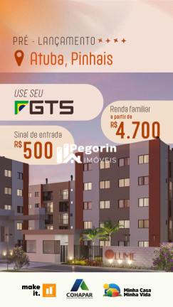 Imagem Apartamento com 2 Quartos à Venda, 44 m² em Atuba - Pinhais