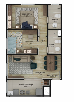 Imagem Apartamento com 2 Quartos à Venda, 58 m² em Centro - Novo Hamburgo Imagem Apartamento com 2 Quartos à Venda, 58 m² em Centro - Novo Hamburgo
