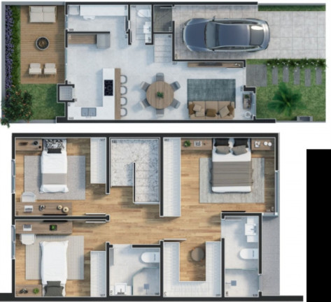 Imagem Imóvel com 3 Quartos à Venda, em Abranches - Curitiba Imagem Imóvel com 3 Quartos à Venda, em Abranches - Curitiba