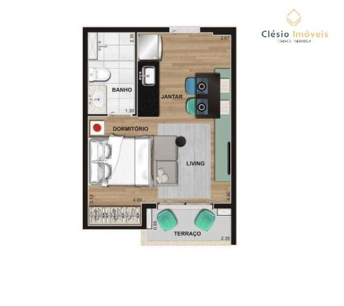 Imagem Studio com 1 Quarto para Alugar, 28 m² em Campos Elíseos - São Paulo Imagem Studio com 1 Quarto para Alugar, 28 m² em Campos Elíseos - São Paulo