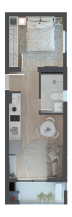 Imagem Apartamento com 1 Quarto à Venda, 42 m² em Portão - Curitiba
